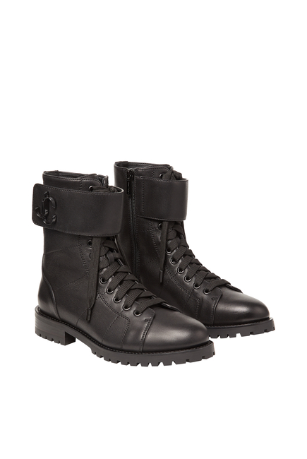 Ceirus Flat Lace-Up Boots